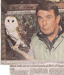 Barn owls contol pests at port